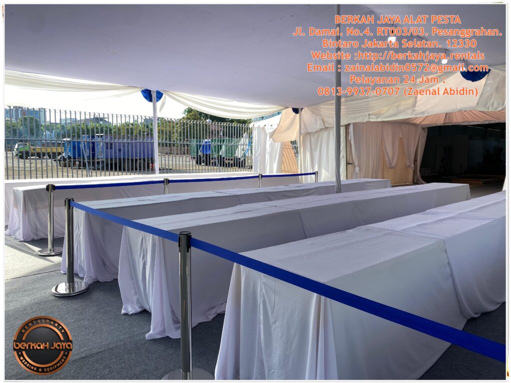 Pusat Sewa Tiang Antrian Stainless Silver Dan Gold Di Jakarta Selatan