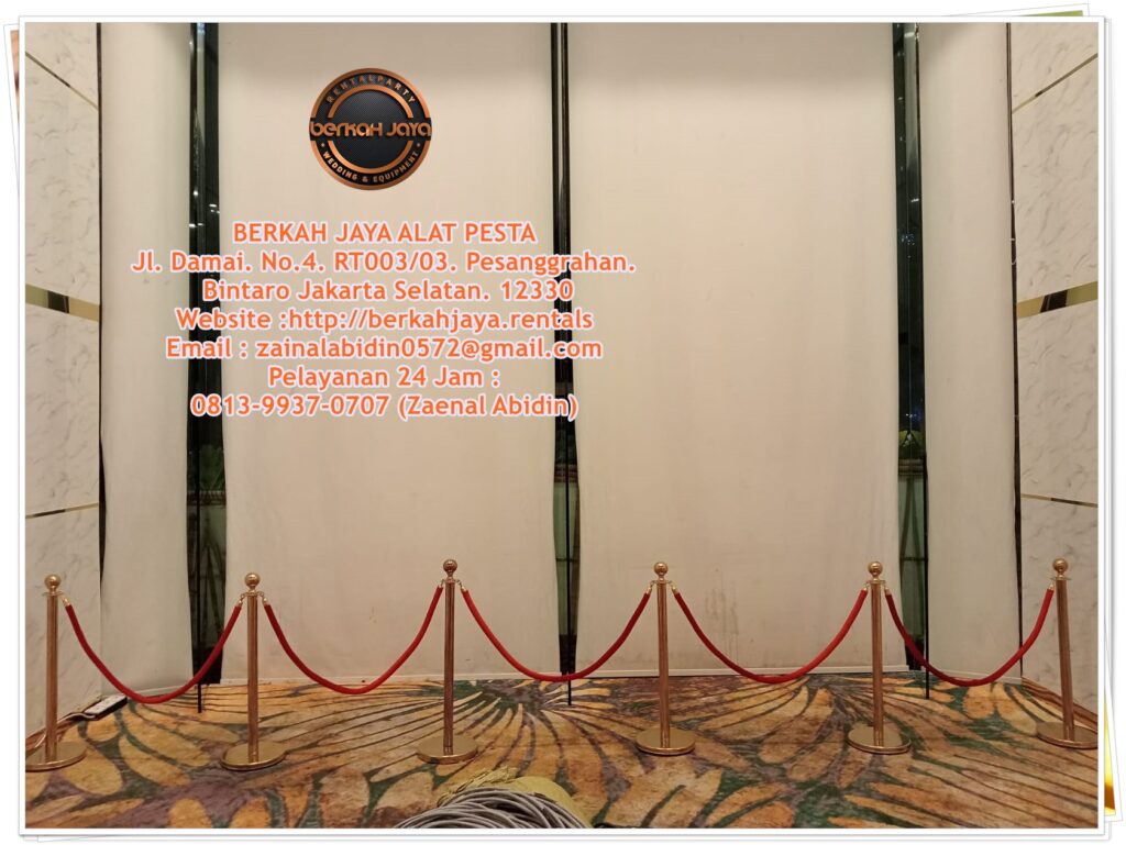 Pusat Sewa Tiang Antrian Stainless Silver Dan Gold Di Jakarta Selatan
