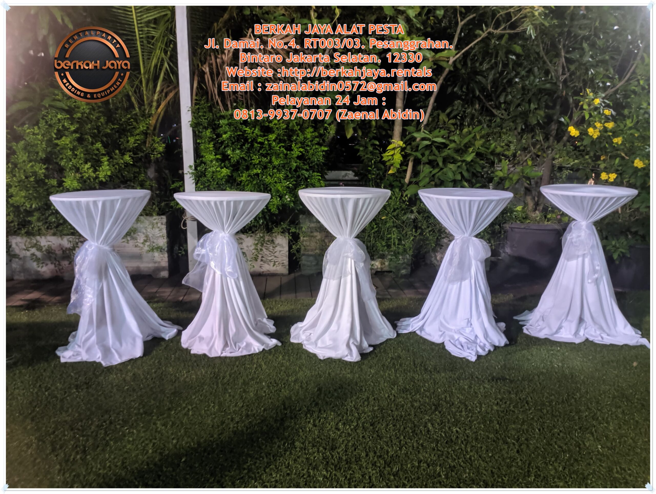 Sewa Meja Barstool Polos Dan Cover Beragam Warna Jakarta Selatan