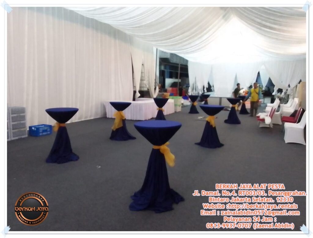 Sewa Meja Barstool Polos Dan Cover Beragam Warna Jakarta Selatan