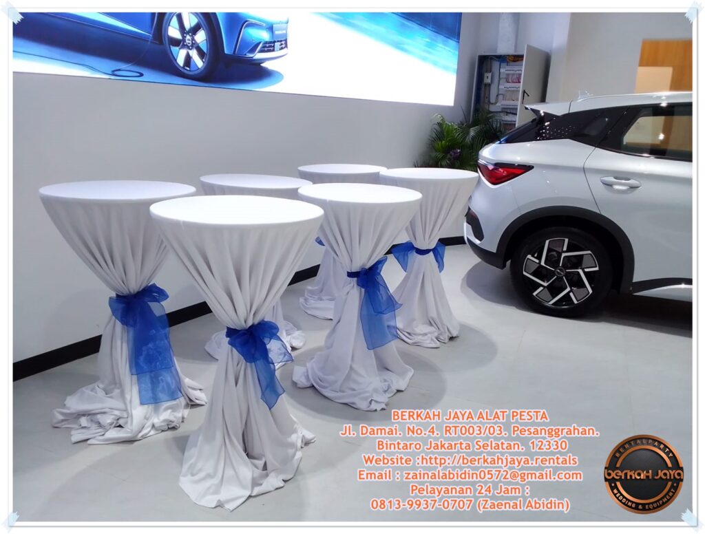 Sewa Meja Barstool Polos Dan Cover Beragam Warna Jakarta Selatan
