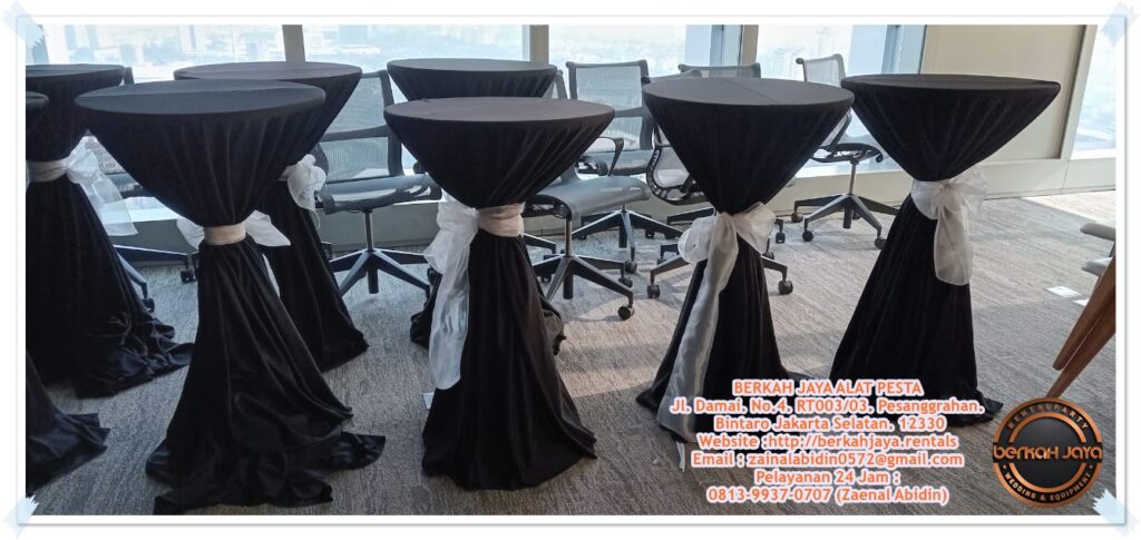 Sewa Meja Barstool Polos Dan Cover Beragam Warna Jakarta Selatan