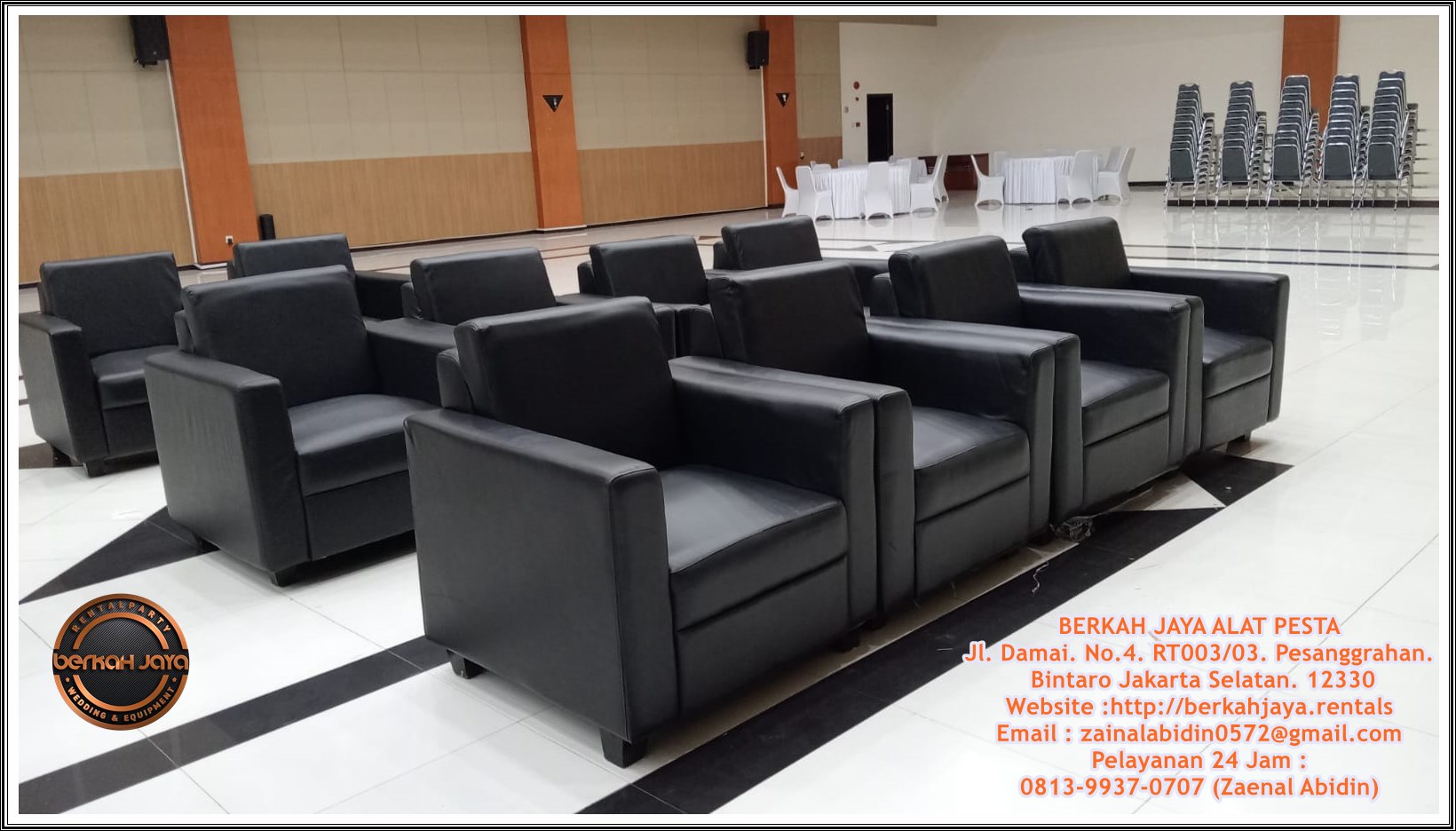 Jasa Sewa Sofa Putih Dan Hitam Type Single Di Depok