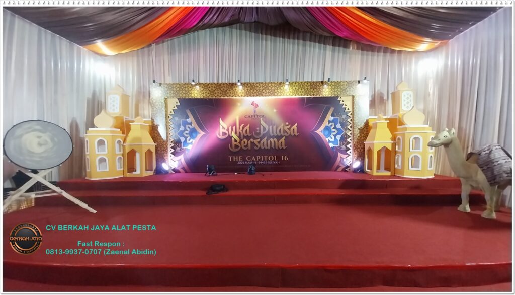 Jasa Sewa Panggung Set Backdrop Acara Bukber Ramadhan Area Tangerang
