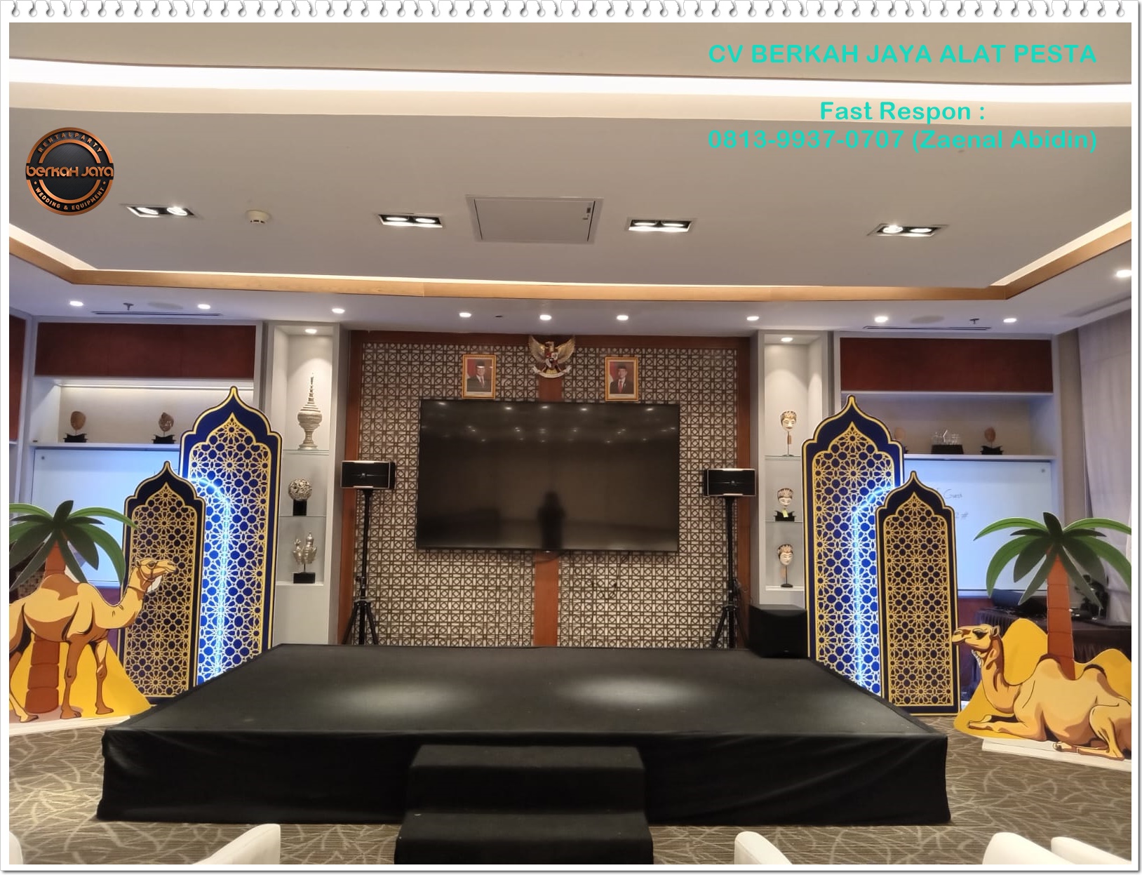 Jasa Sewa Panggung Set Backdrop Acara Bukber Ramadhan Area Tangerang