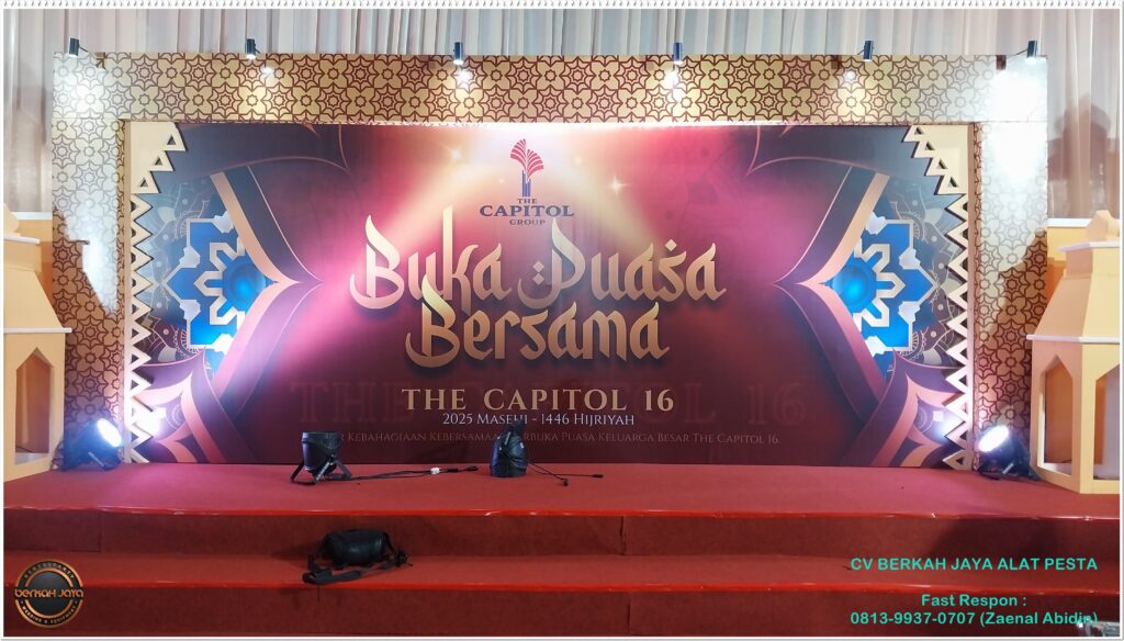 Jasa Sewa Panggung Set Backdrop Acara Bukber Ramadhan Area Tangerang