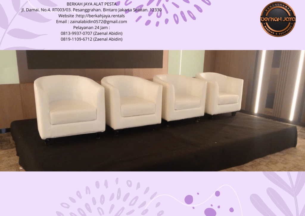 Jasa Sewa Sofa Hitam Putih Type Oval Di Jakarta Selatan