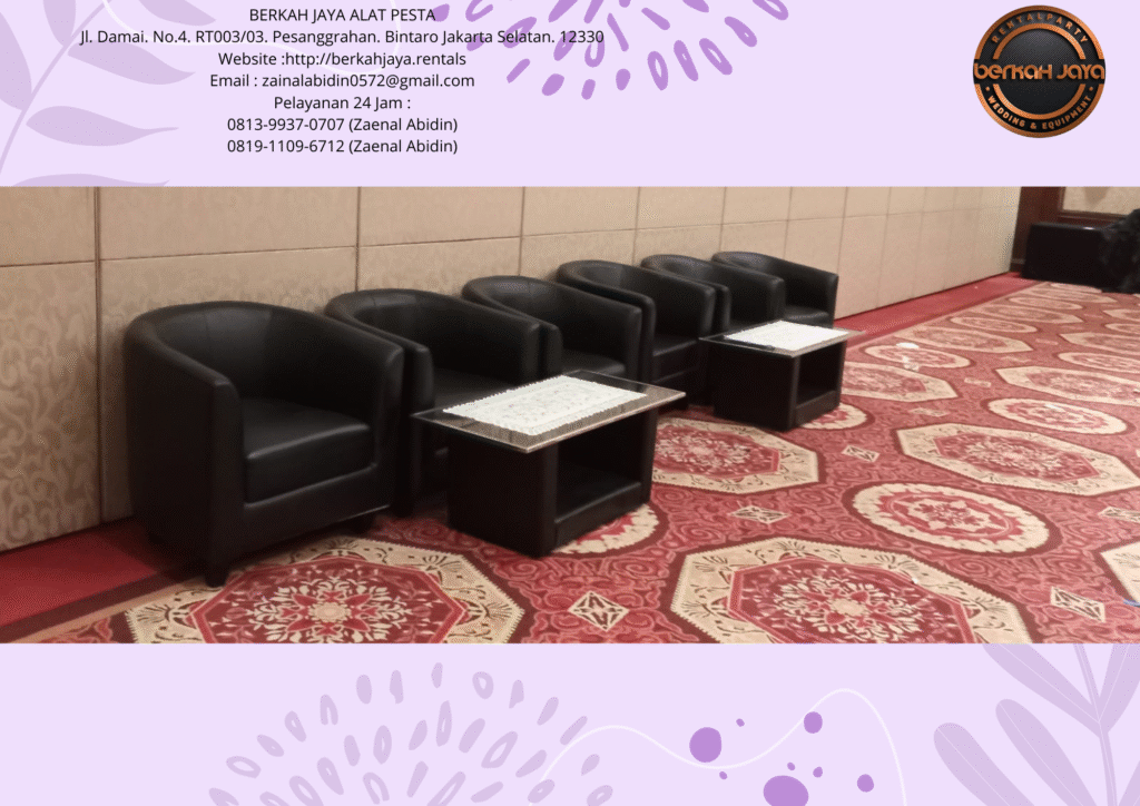 Jasa Sewa Sofa Hitam Putih Type Oval Di Jakarta Selatan