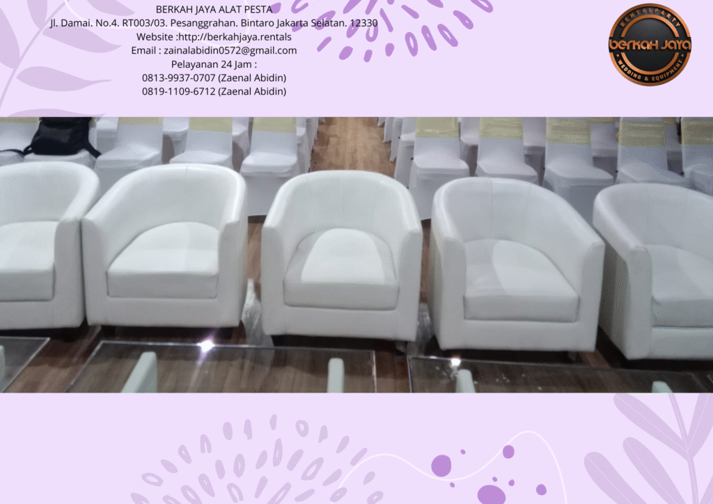 Jasa Sewa Sofa Hitam Putih Type Oval Di Jakarta Selatan