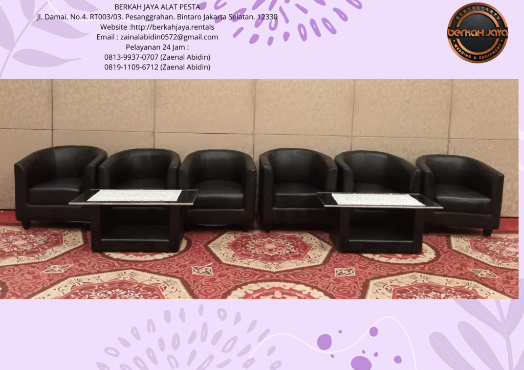 Jasa Sewa Sofa Hitam Putih Type Oval Di Jakarta Selatan