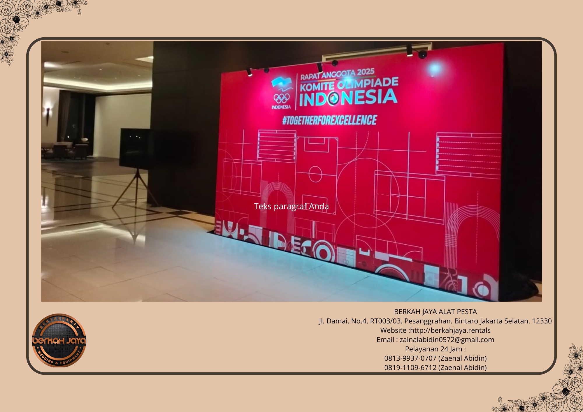 Sewa Backdrop Multiplek Indoor Outdoor Di Area Jakarta Selatan