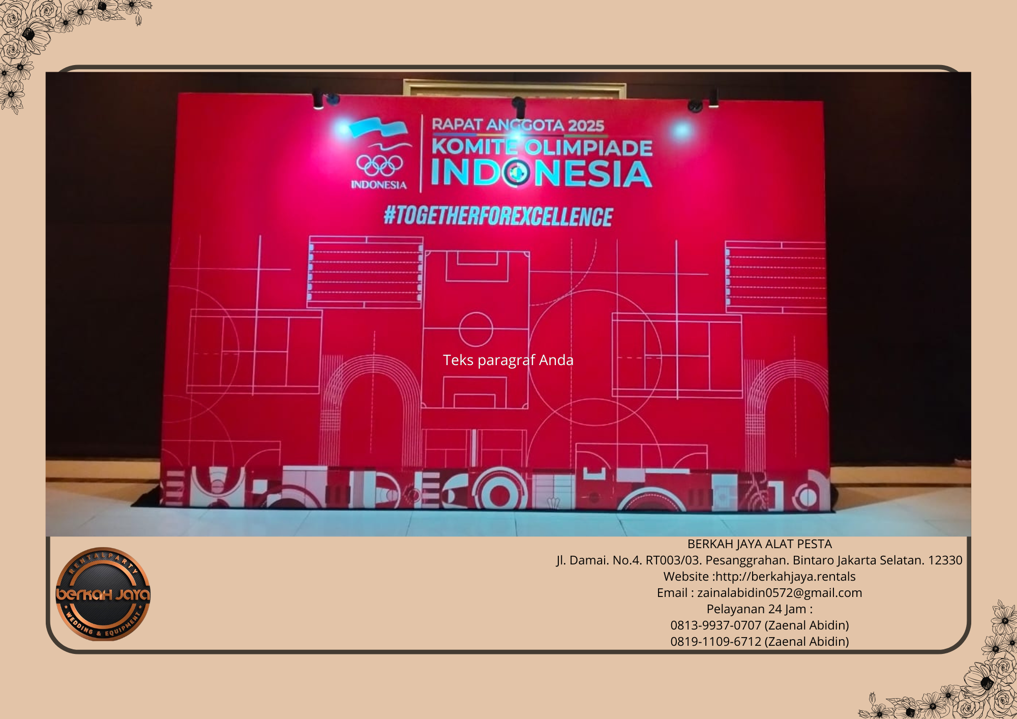 Sewa Backdrop Multiplek Indoor Outdoor Di Area Jakarta Selatan