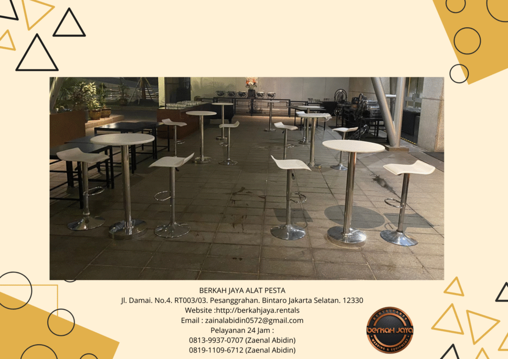 Sewa Meja Barstool Multiplek Dan Kaca VIP Di Jakarta Selatan