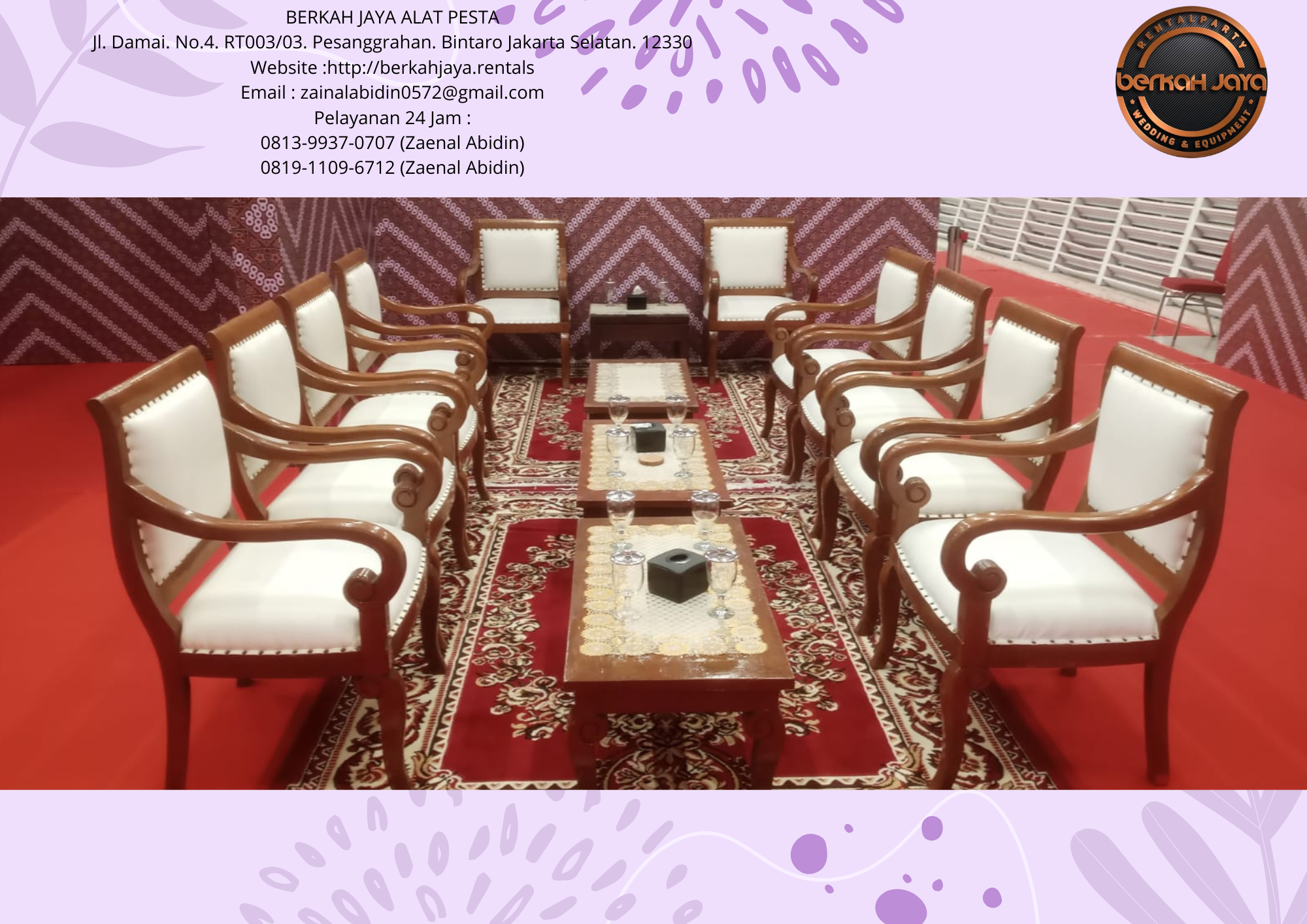 Sewa Meja VIP Dan Kursi VIP Kayu Di Jakarta Selatan