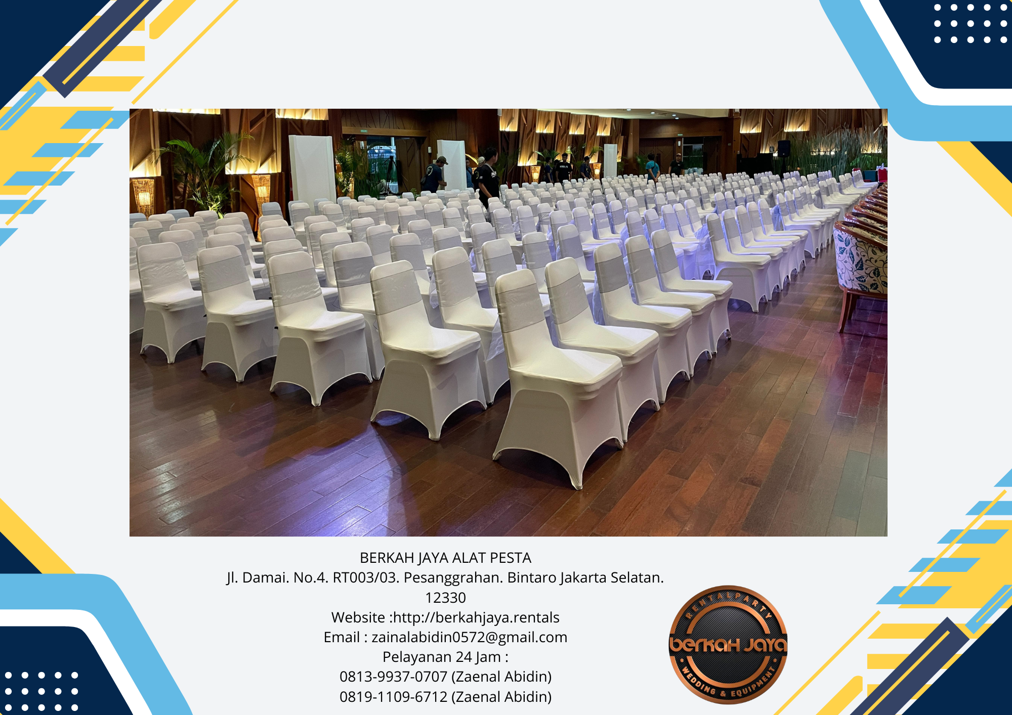 Rental Kursi Pita Silver Sarung Putih Di Daerah Jakarta