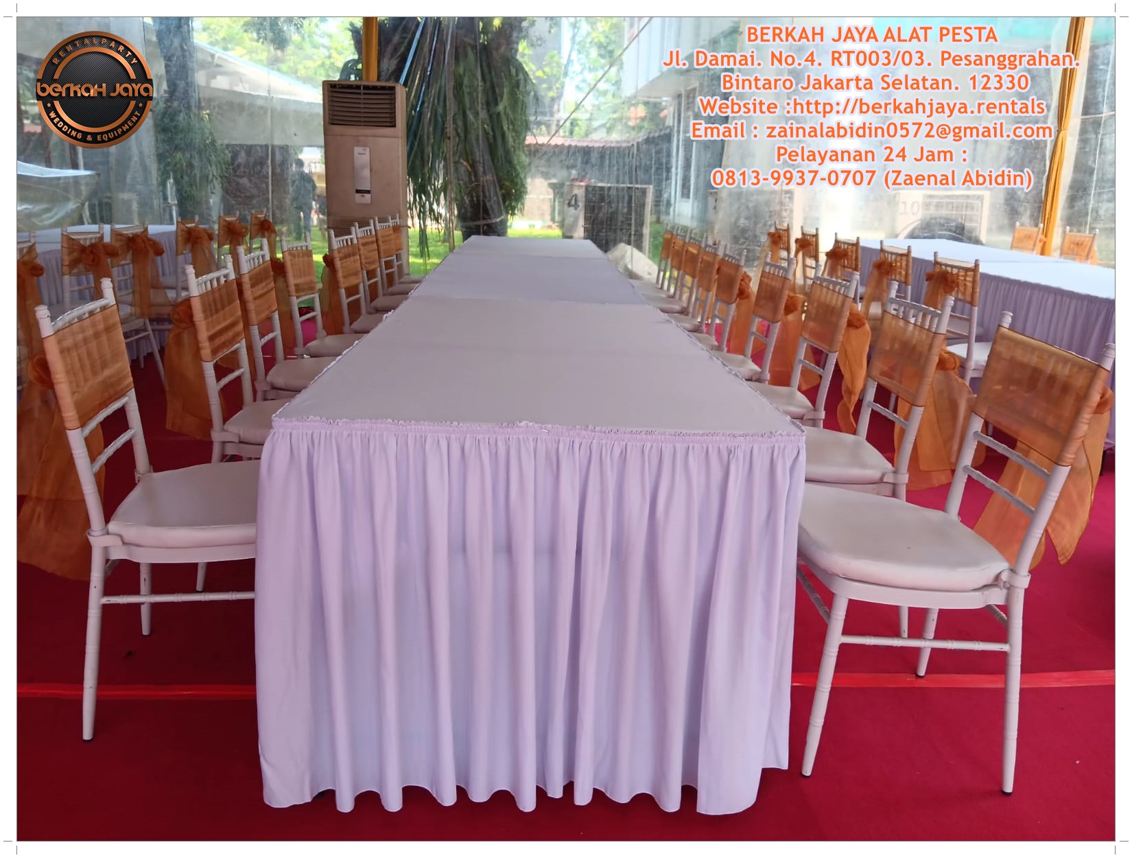 Rental Kursi Tiffany Meja Kotak Di Daerah Jakarta Harga Murah