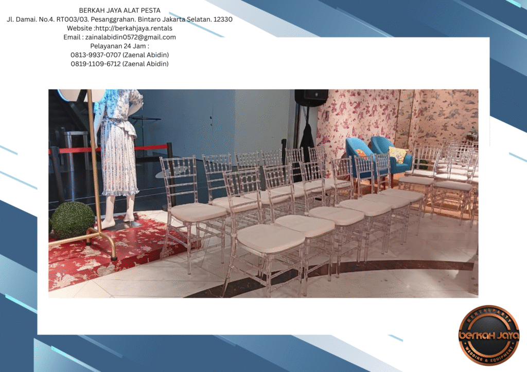 Rental Kursi Type VIP Tiffany Acrylic Di Area Jakarta Selatan