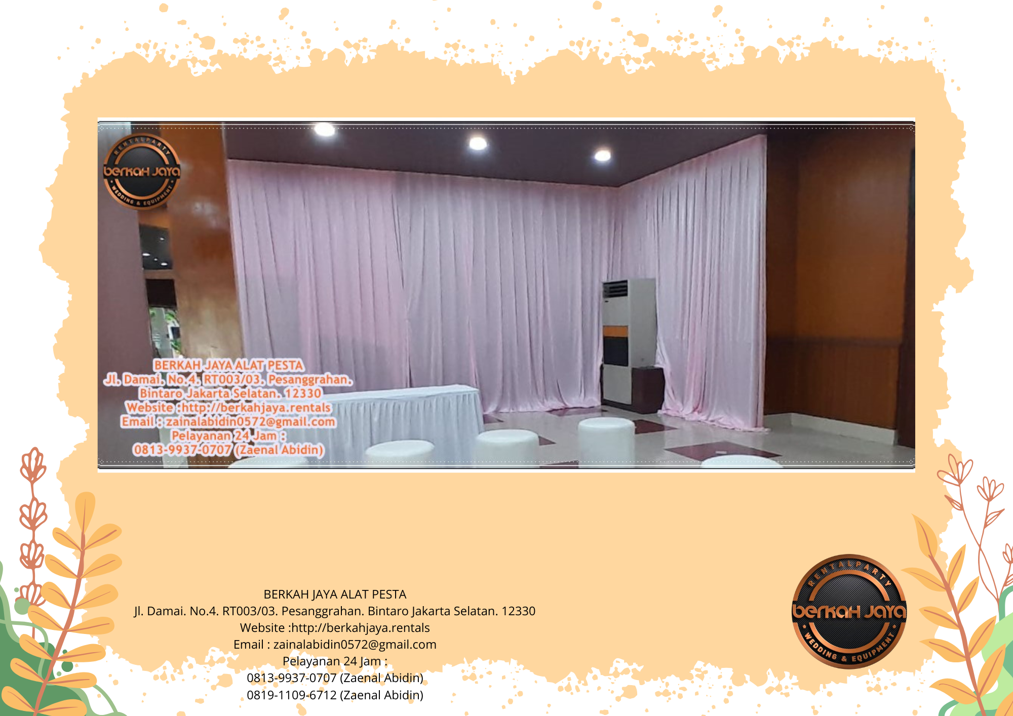 Rental Tirai Putih Bahan Filamin Penutup Dinding Di Area Jakarta Rental Tirai Putih Bahan Filamin Penutup Dinding Di Area Jakarta