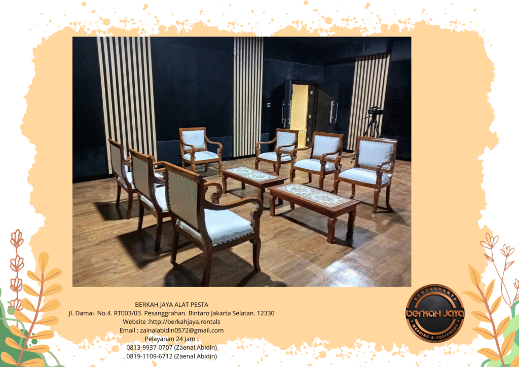 Sewa Arm Chairs Kursi VIP Kayu Di Area Jakarta Terbaru 2025