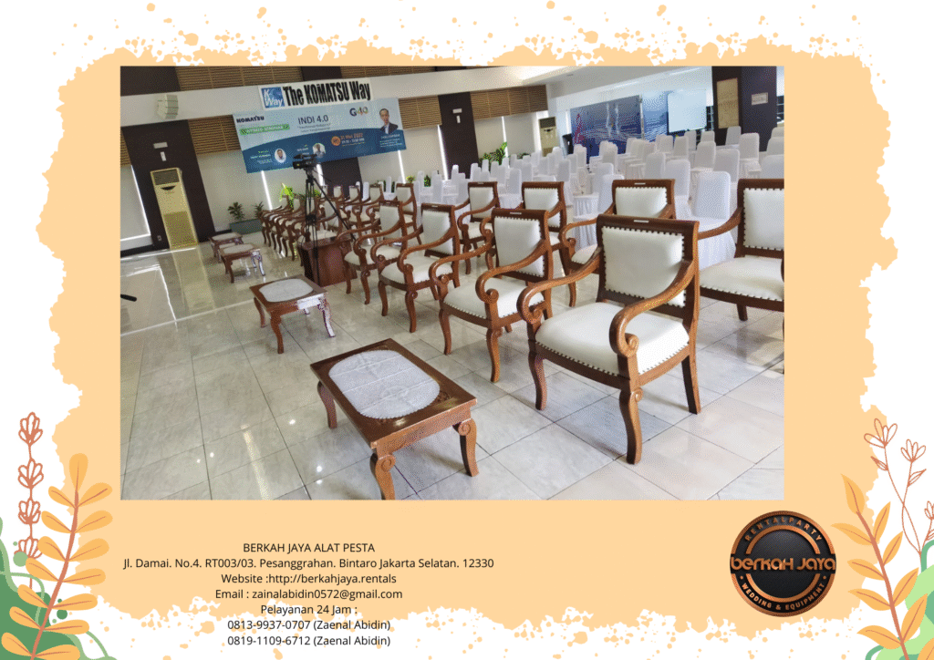Sewa Arm Chairs Kursi VIP Kayu Di Area Jakarta Terbaru 2025