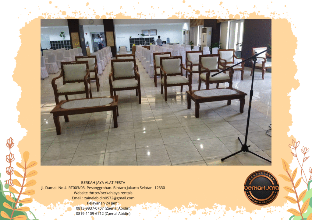 Sewa Arm Chairs Kursi VIP Kayu Di Area Jakarta Terbaru 2025