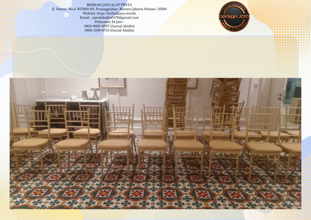 Sewa Kursi Tiffany Kayu Gold Di Daerah Jakarta Pusat Model Terbaru