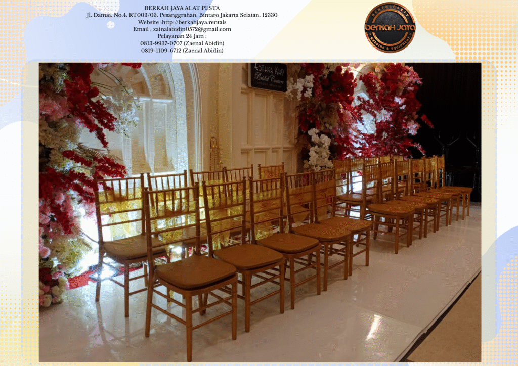 Sewa Kursi Tiffany Kayu Gold Di Daerah Jakarta Pusat Model Terbaru
