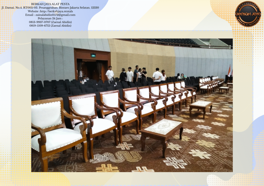 Sewa Kursi VIP Kayu Di Daerah Jakarta Pusat Kualitas Premium