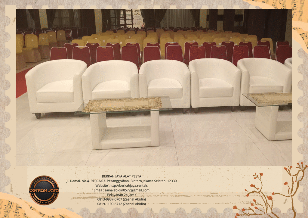 Sewa Sofa Oval Putih Di Jakarta Timur Kualitas Premium