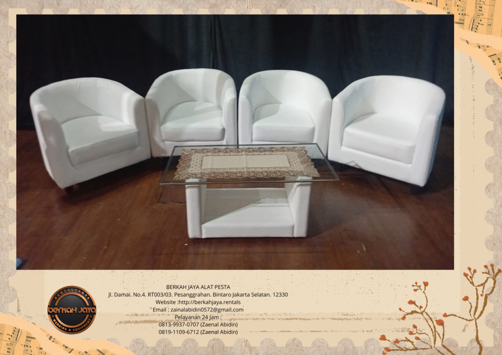 Sewa Sofa Oval Putih Di Jakarta Timur Kualitas Premium