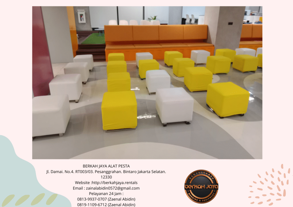 Sewa Sofa Puff Di Area Jakarta Kualitas Premium Ready Stok Banyak