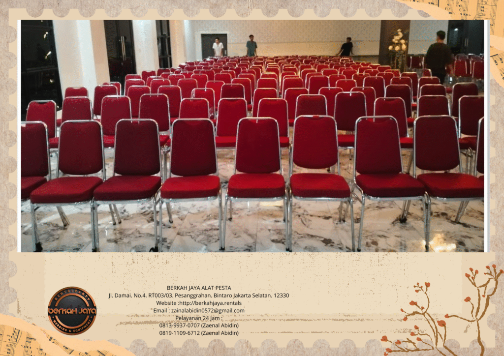 Sewa Kursi Polos Type Futura Busa Tebal Merah Di Jakarta Selatan