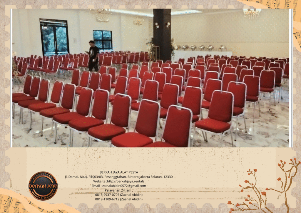 Sewa Kursi Polos Type Futura Busa Tebal Merah Di Jakarta Selatan
