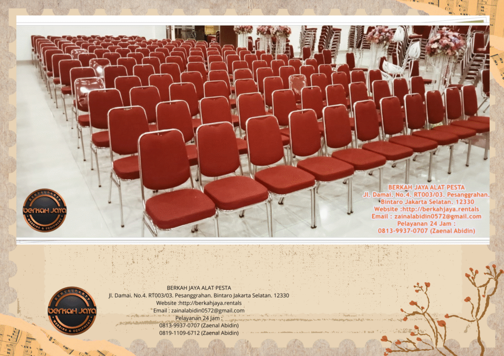 Sewa Kursi Polos Type Futura Busa Tebal Merah Di Jakarta Selatan