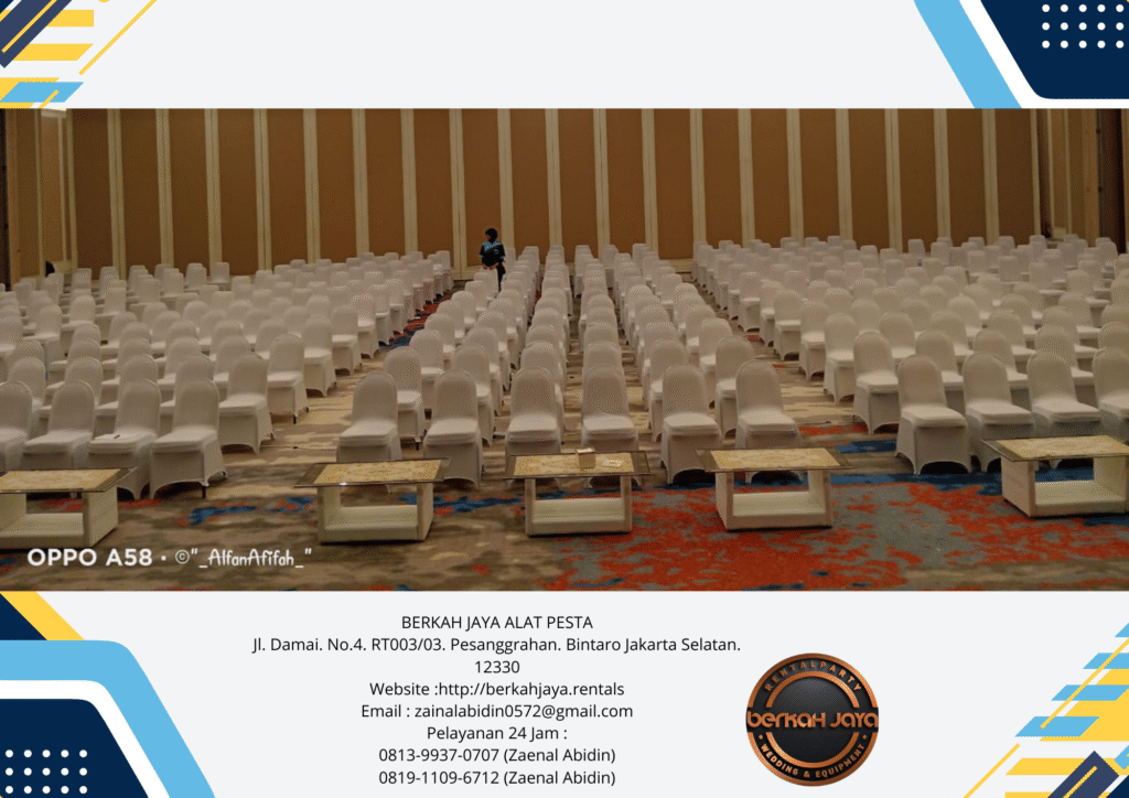 Sewa Meja Kaca Cover Kursi Dan Panggung Di Area Jakarta Selatan
