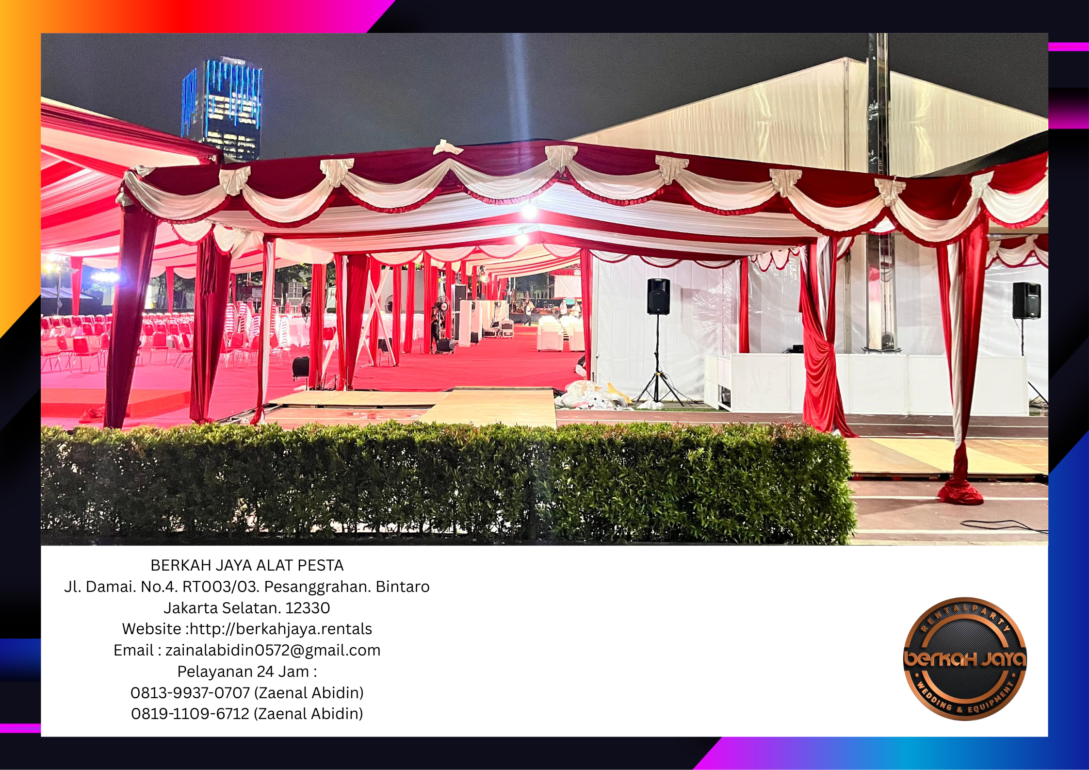 Jasa Sewa Tenda Dekorasi Kain Serut Di Jakarta Model Terbaru