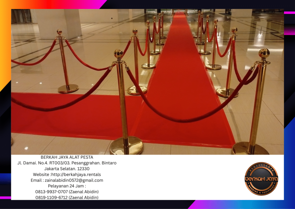 Rental Tiang Antrian Pita Dan Tali Bludru VIP Di Jakarta