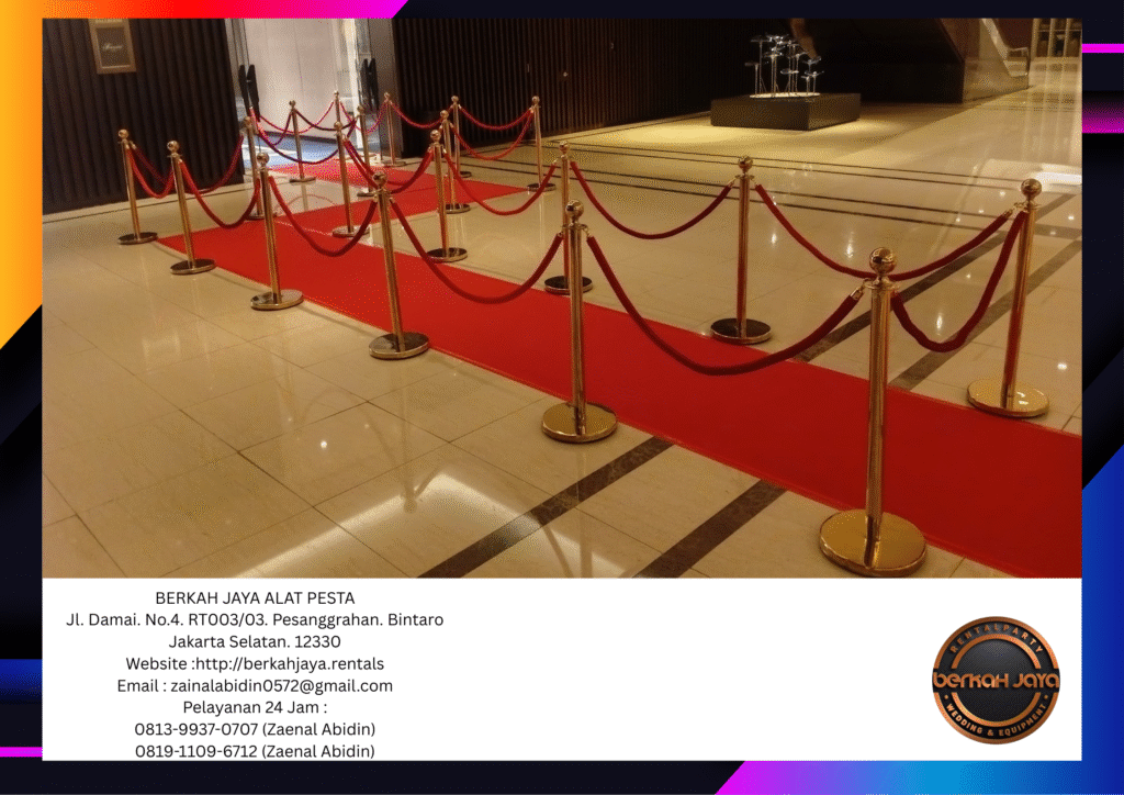 Rental Tiang Antrian Pita Dan Tali Bludru VIP Di Jakarta