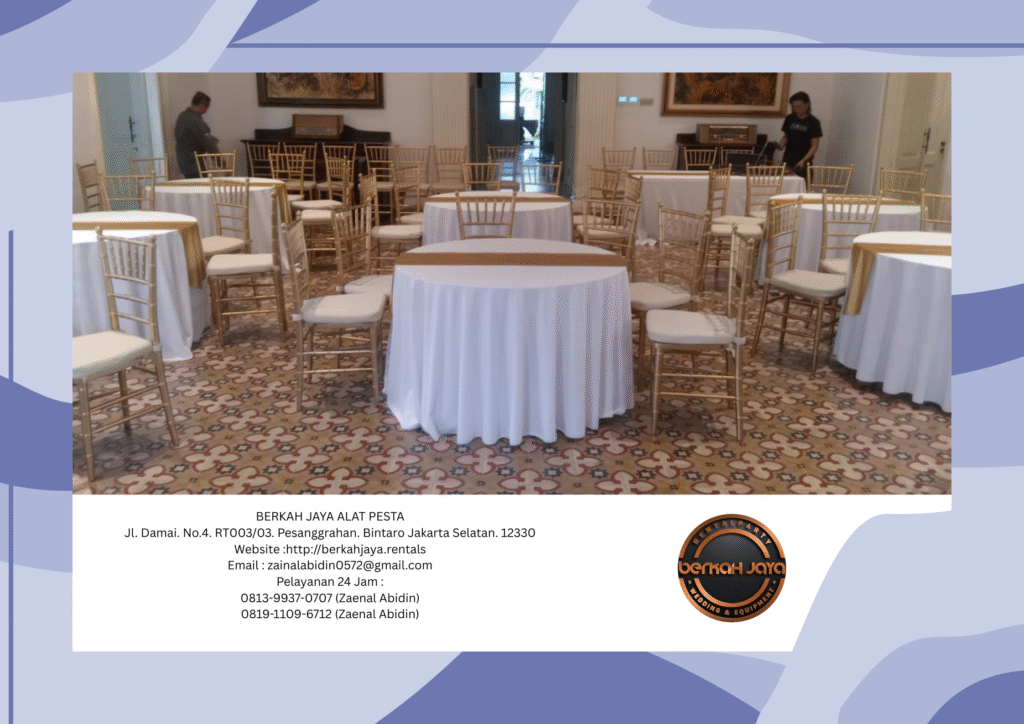 Sewa Kursi Tiffany Dan Meja Bundar Di Depok Pelayanan 24 Jam