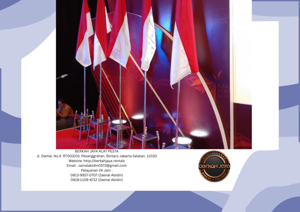 Sewa Tiang Bendera Kayu Dan Stainless VIP Di Jakarta Selatan