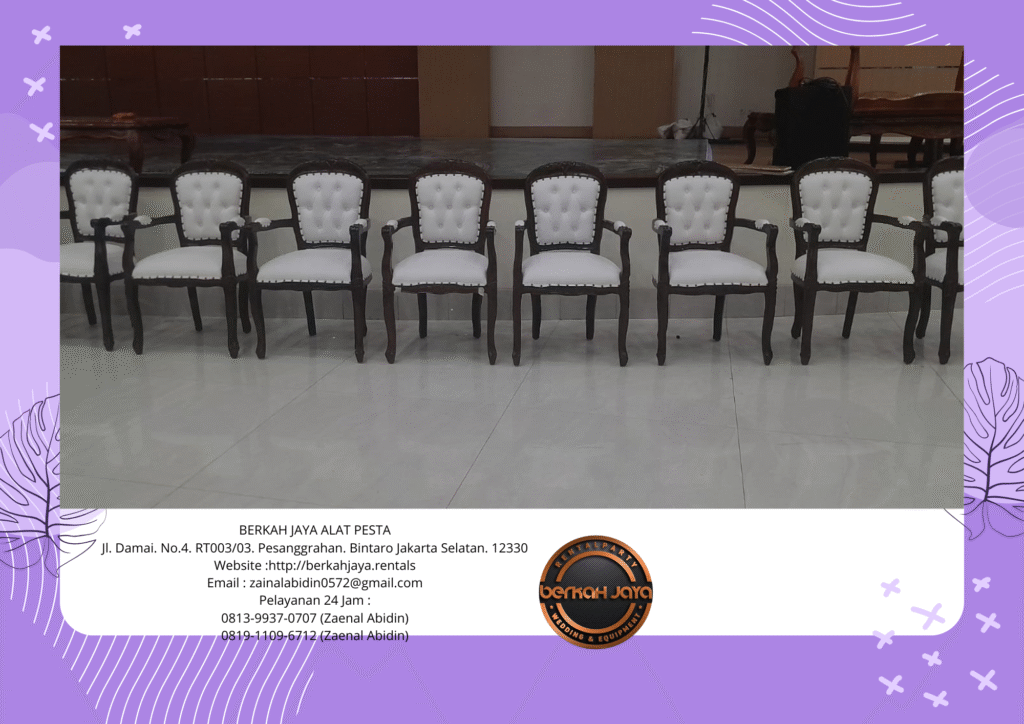 Jasa Sewa Kursi Arm Chair Wilayah Jakarta Pusat Kualitas Kokoh