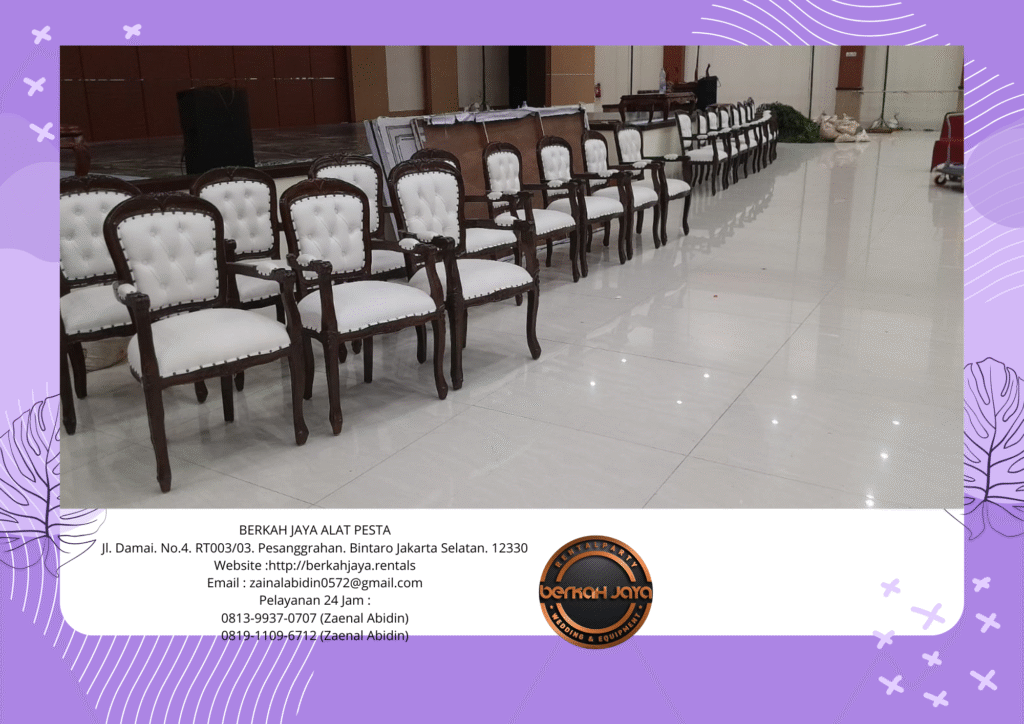 Jasa Sewa Kursi Arm Chair Wilayah Jakarta Pusat Kualitas Kokoh