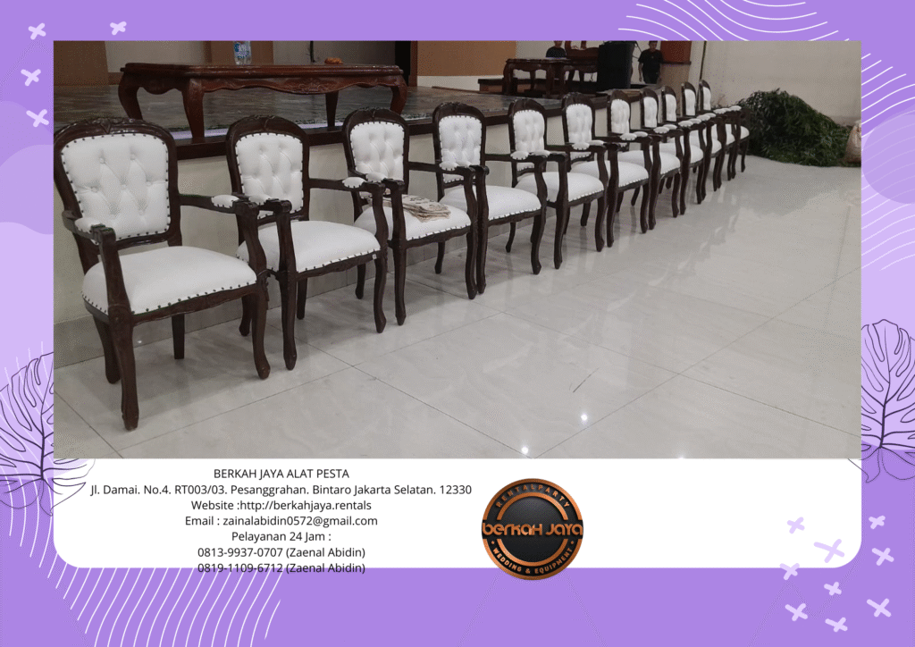 Jasa Sewa Kursi Arm Chair Wilayah Jakarta Pusat Kualitas Kokoh