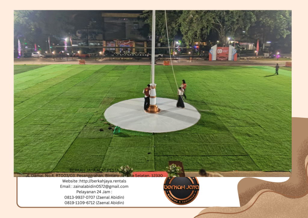 Pusat Sewa Rumput Sintetis Event HUT RI 80 Balai Kota Depok