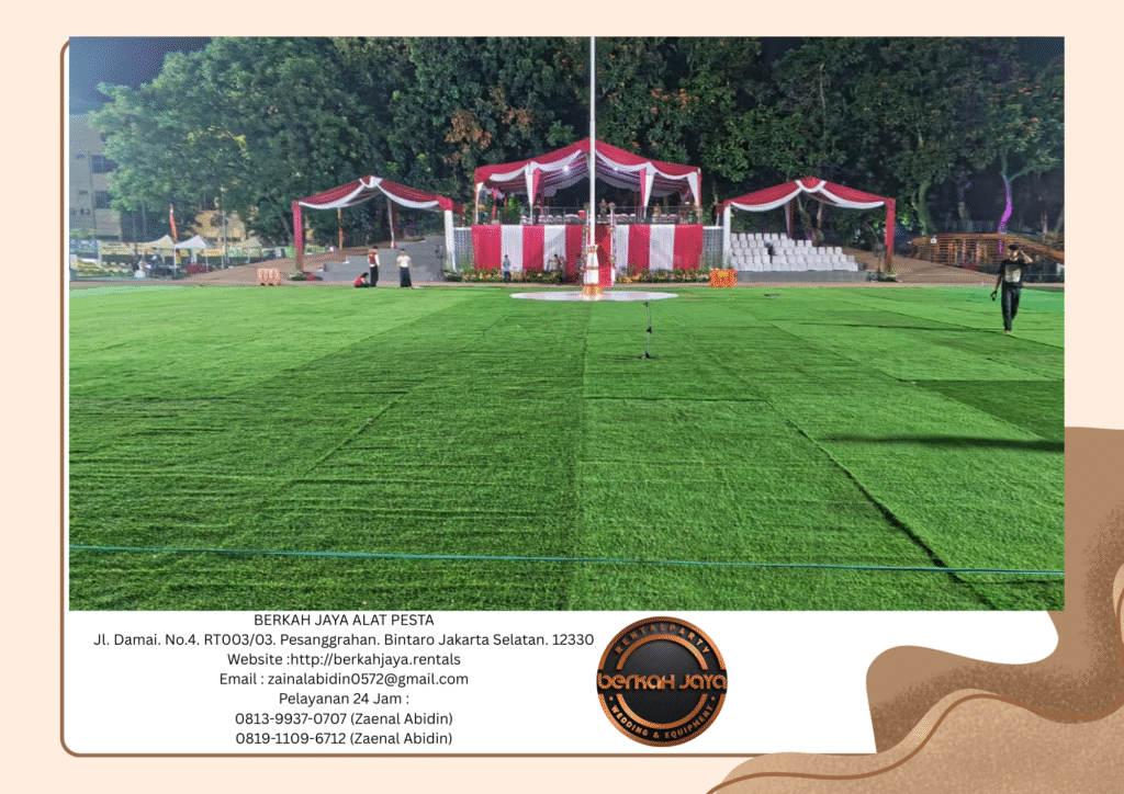 Pusat Sewa Rumput Sintetis Event HUT RI 80 Balai Kota Depok