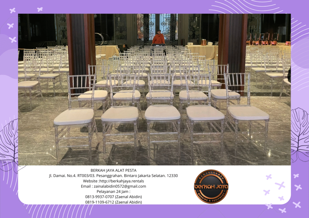 Rental Kursi VIP Type Tiffany Kayu Dan Acrylic Jakarta Selatan