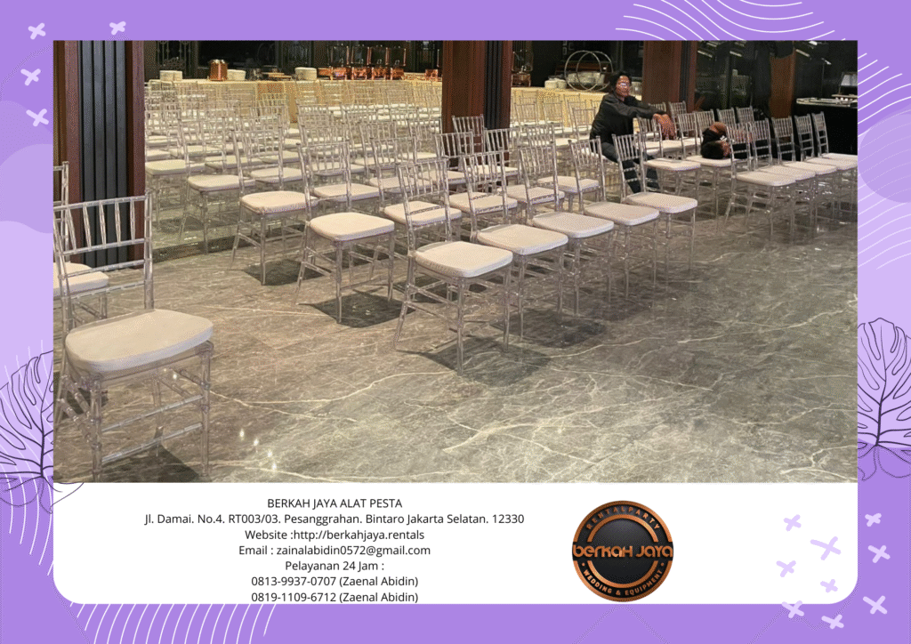 Rental Kursi VIP Type Tiffany Kayu Dan Acrylic Jakarta Selatan