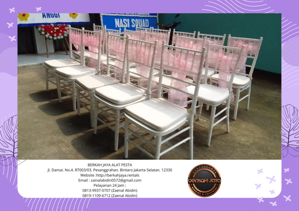Rental Kursi VIP Type Tiffany Kayu Dan Acrylic Jakarta Selatan