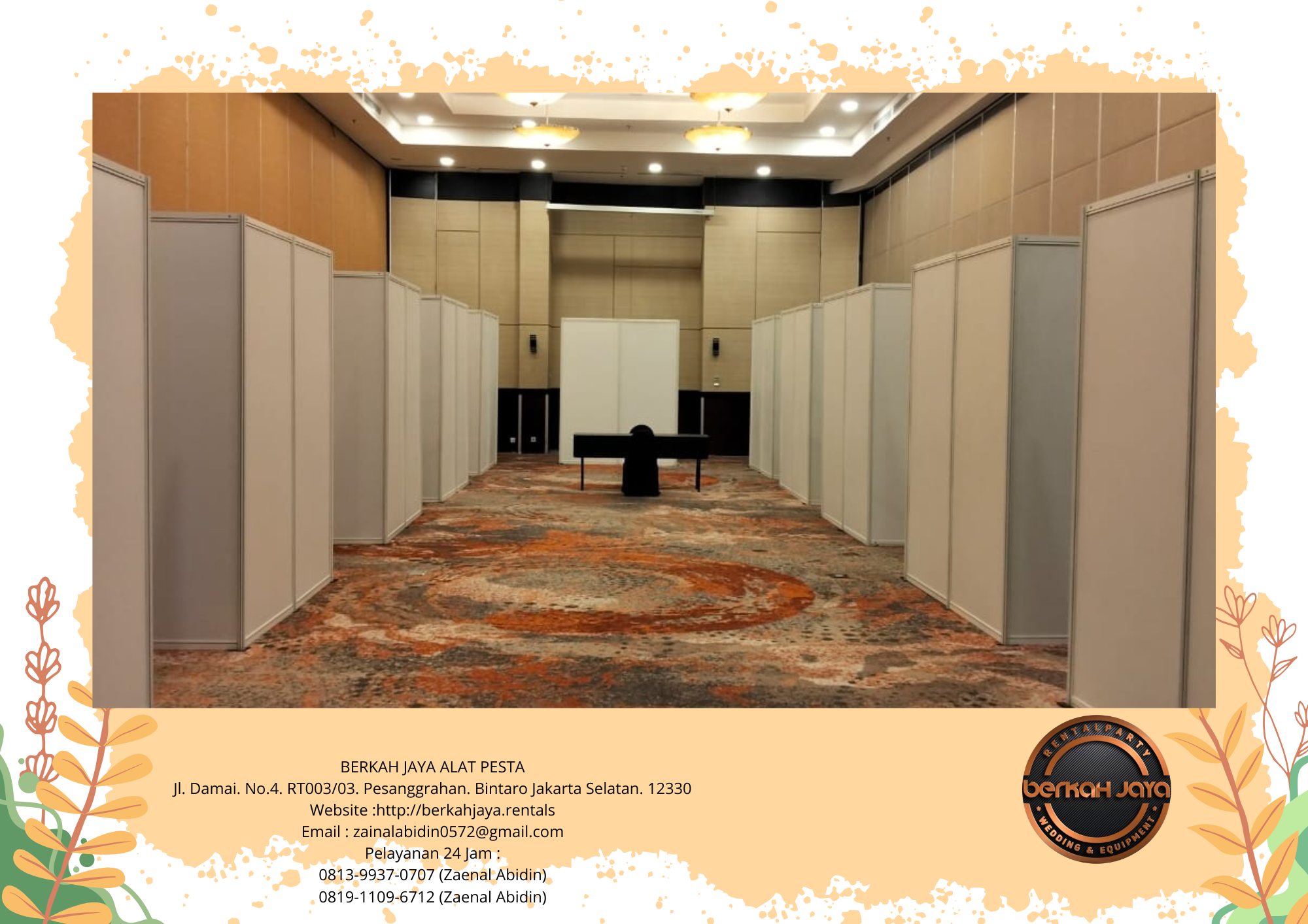 Sewa Partisi Penyekat Ruangan Daerah Jakarta Pusat Harga Murah