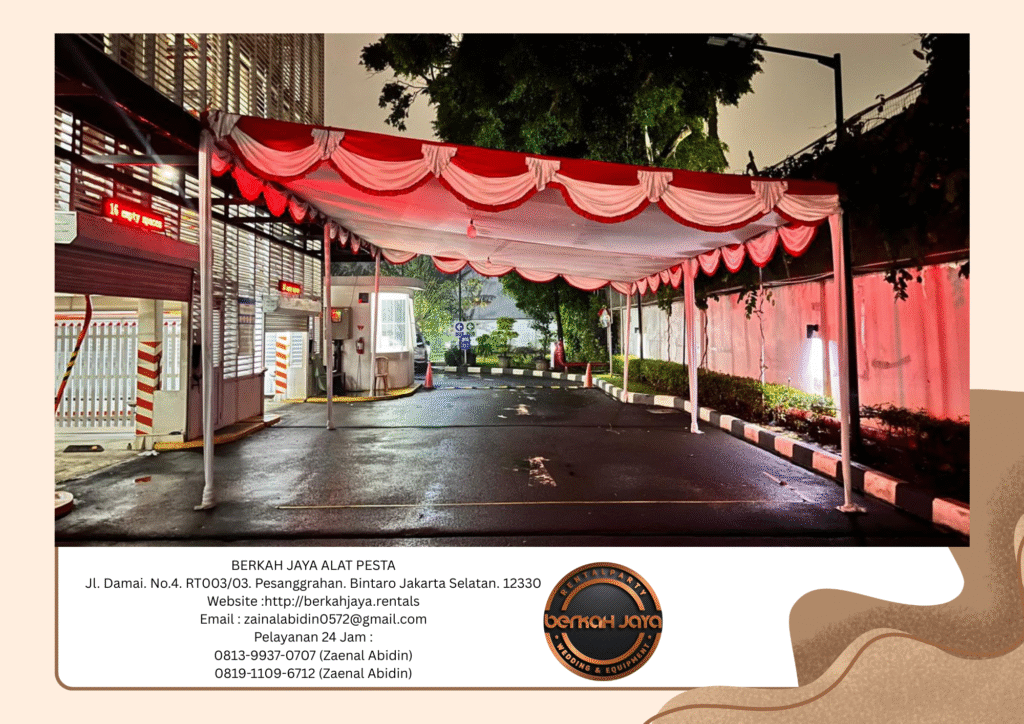 Sewa Tenda Plafon Kain Poni Merah Putih Jakarta Selatan Free Ongkir